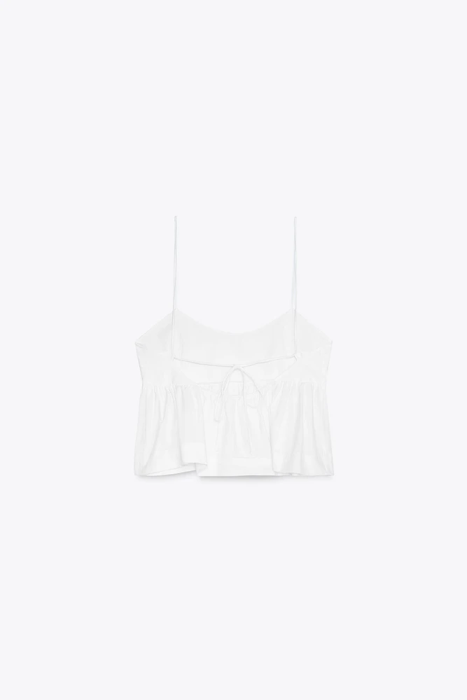 POPLIN PEPLUM TOP
