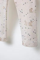 LOT DE DEUX LEGGINGS POINTELLE IMPRIMÉ