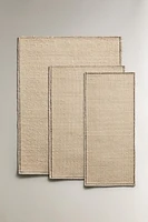 RECTANGULAR BOUCLÉ WOOL AREA RUG