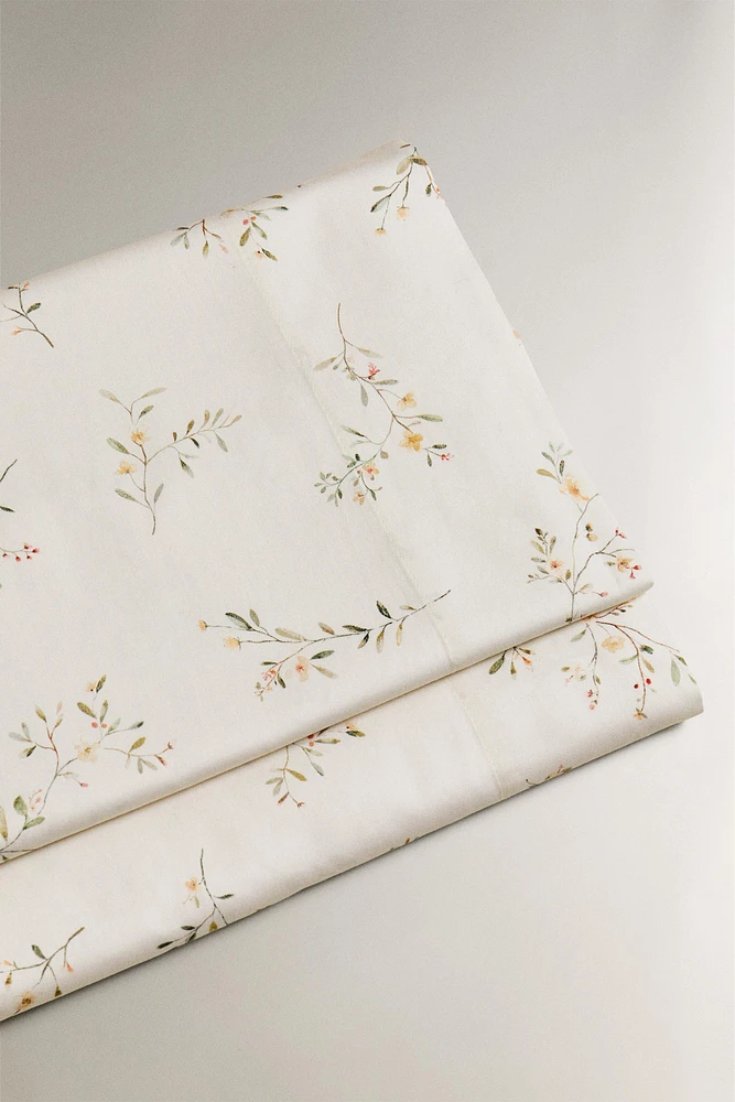 FLORAL PRINT FLAT SHEET