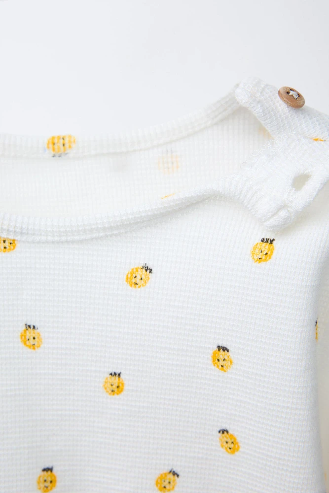 LEMON TEXTURED BODYSUIT