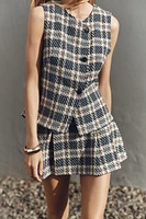 TEXTURED PLAID WAISTCOAT