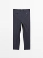 Houndstooth suit trousers