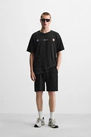 TEXTURED JOGGER SHORTS