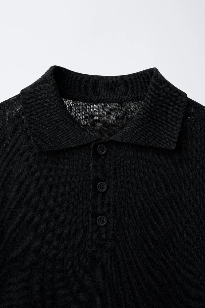 LINEN COTTON POLO SHIRT