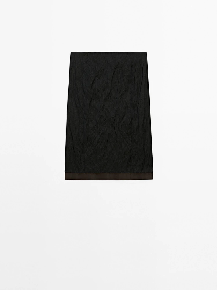 Jupe double tissu texturé