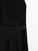 Pleated midi dress