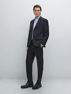 Veste de costume en laine mélangée