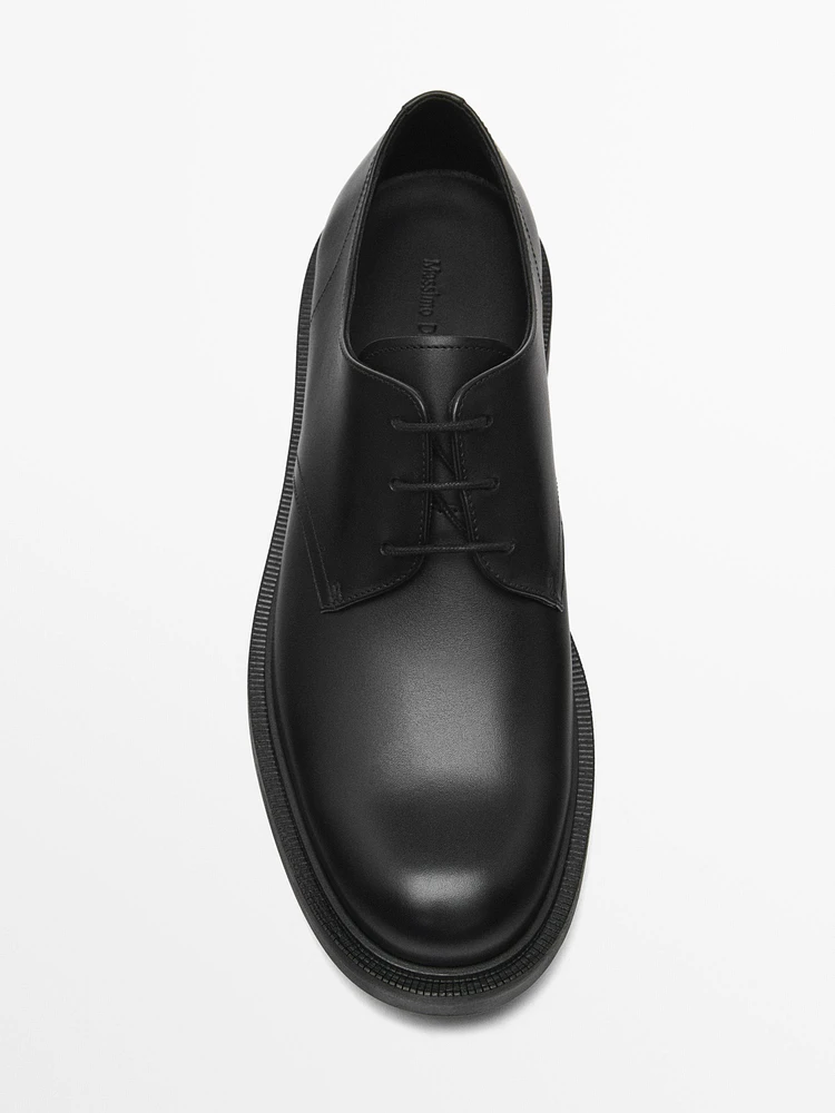 Black derby shoes