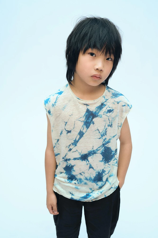 LINEN TIE-DYE T-SHIRT X FANGLU LIN