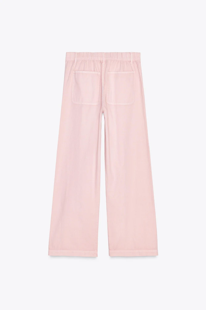 PANTALON STYLE PYJAMA À PLIS