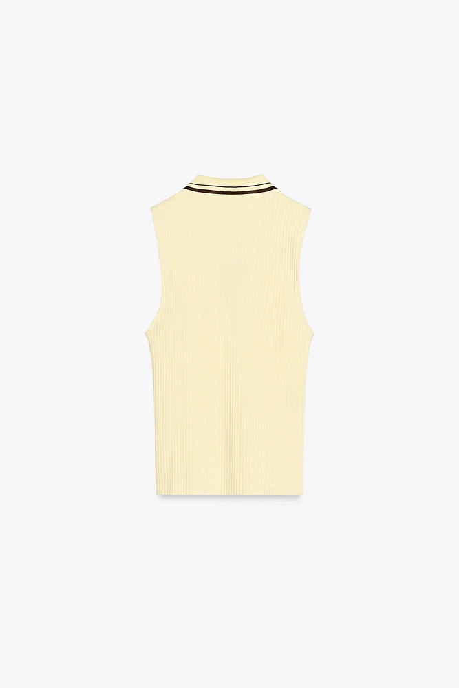 RIBBED POLO