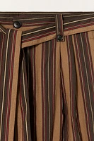 LIMITED EDITION STRIPED BELTED PANTS