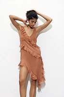 ASYMMETRICAL DRESS WITH RUFFLES