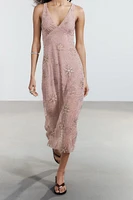 BEADED MIDI DRESS