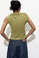 T-SHIRT ASYMÉTRIQUE DRAPÉ