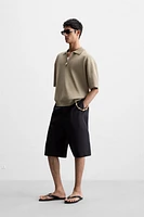 RELAXED FIT KNIT POLO SHIRT