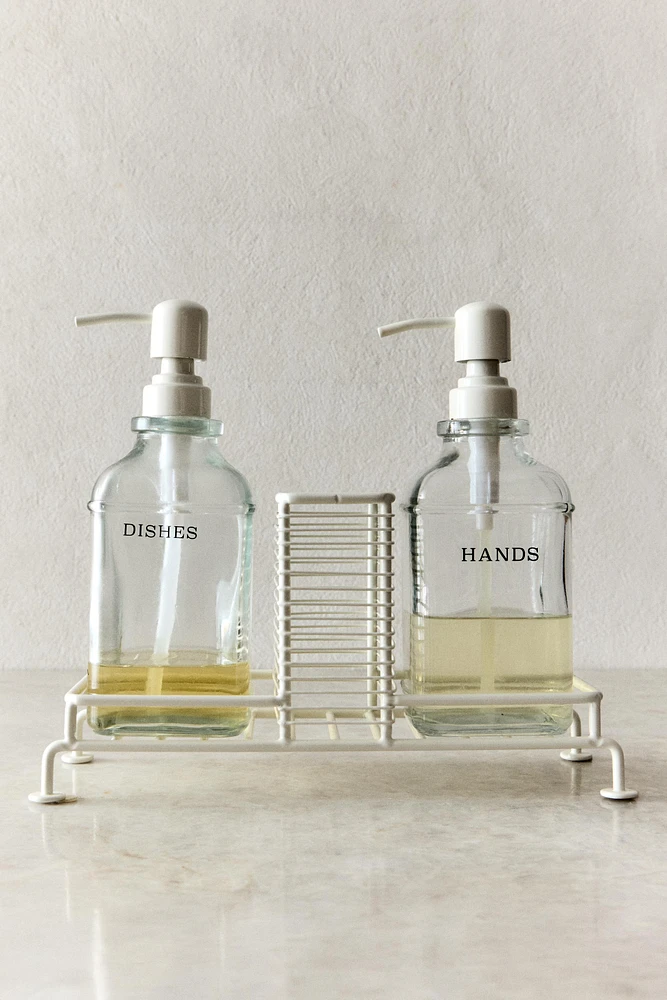 DOUBLE KITCHEN DISPENSER WITH STAND