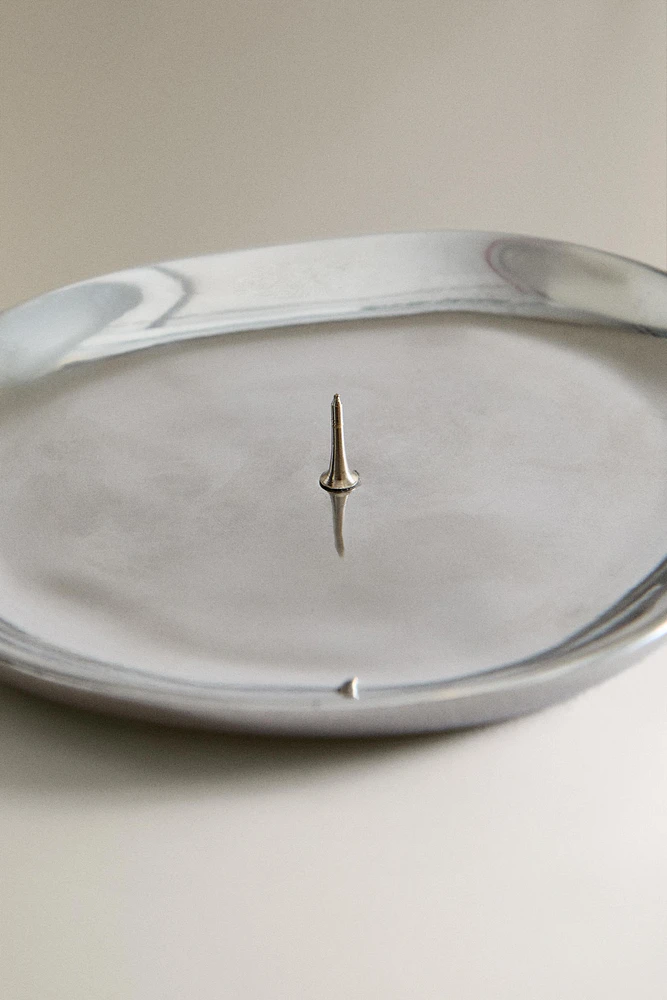 BOUGEOIR ALUMINIUM ARGENTÉ