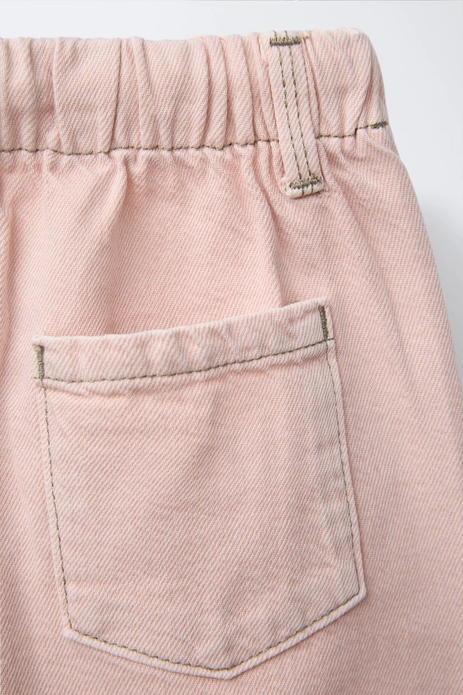 PANTALON EN SERGÉ À COUPE LARGE