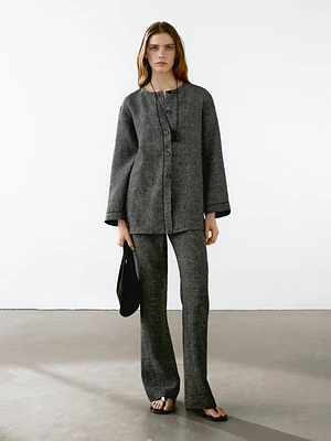 Veste déstructurée 100 % lin