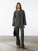 100% linen deconstructed jacket