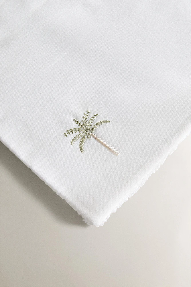 PACK OF EMBROIDERED PALM TREE HAND TOWELS (PACK OF 2)