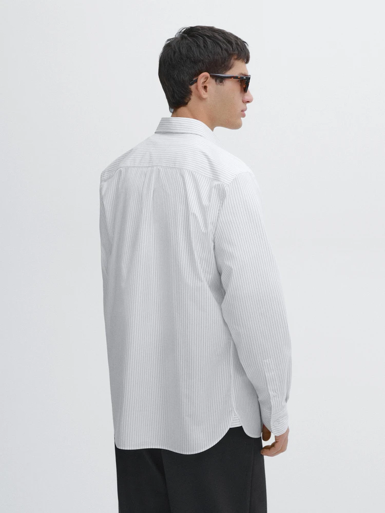 100% cotton regular fit poplin shirt