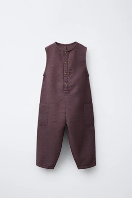 WAFFLE LONG JUMPSUIT
