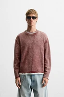 WASHED TEXTURED SWEATER