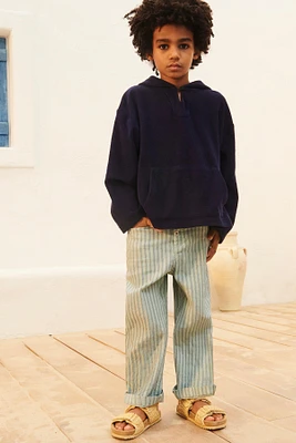 PANTALON À RAYURES EN LIN ÉDITION LIMITÉE