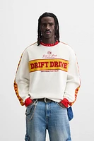 RACING PRINT STRUCTURE SWEATSHIRT