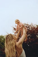 1-9 MONTHS/ FLORAL PRINT KIMONO ROMPER