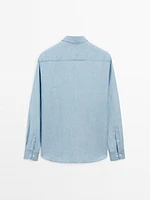 Chemise slim denim coton
