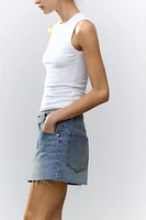 MINI JUPE EN JEAN TRF TAILLE BASSE