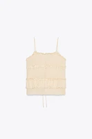RUFFLED KNIT TOP