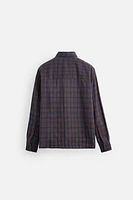 COTTON - LINEN PLAID SHIRT