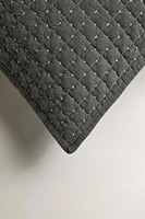 TEXTURED COTTON PILLOW SHAM FOR QUILT