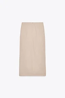 MIDI SKIRT WITH SIDE RUCHING