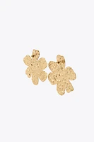 WROUGHT MAXI FLOWER EARRINGS
