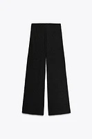 TEXTURED STRAIGHT LEG PANTS