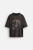 SPRAY PRINT KNIT T-SHIRT