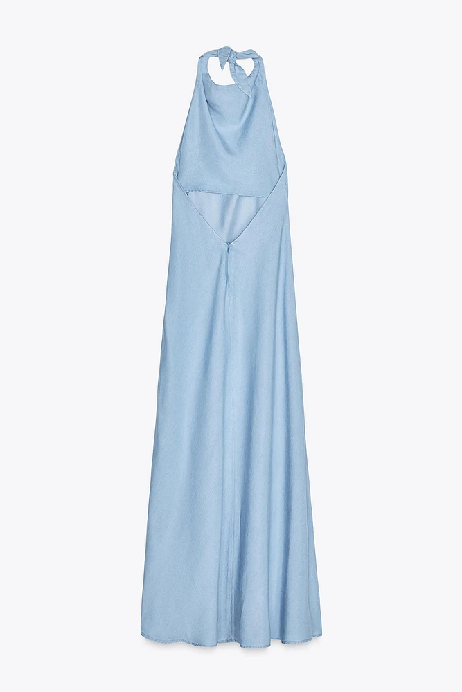 FLOWY HALTER DRESS