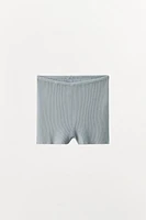 RIB KNIT SHORTS