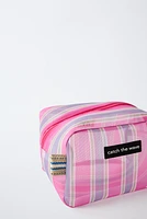 STRIPED COSMETICS BAG