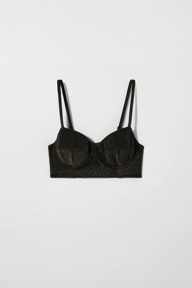 SHINY BIKINI TOP KATE MOSS X ZARA
