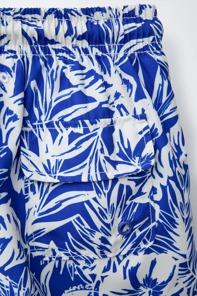 6-14 ANS/ SHORT DE BAIN À FEUILLES