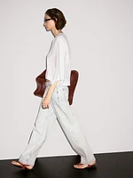 Blouse fluide lin coutures apparentes