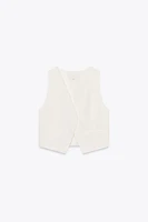 GILET À POCHES LISERÉ