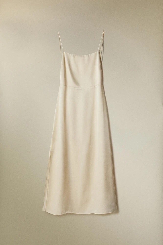 CHEMISE DE NUIT SATIN UNIE